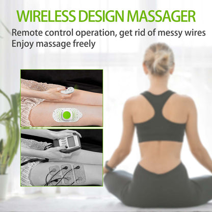 SIMUSI Wireless Tens Unit Muscle Stimulator with Remote, Green, 1 Pieces
