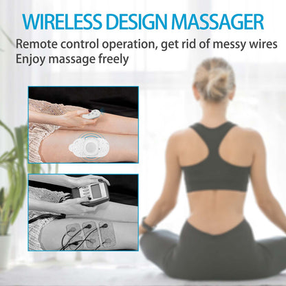 SIMUSI Wireless Tens Unit Muscle Stimulator with Remote, Grey, 1 Pieces